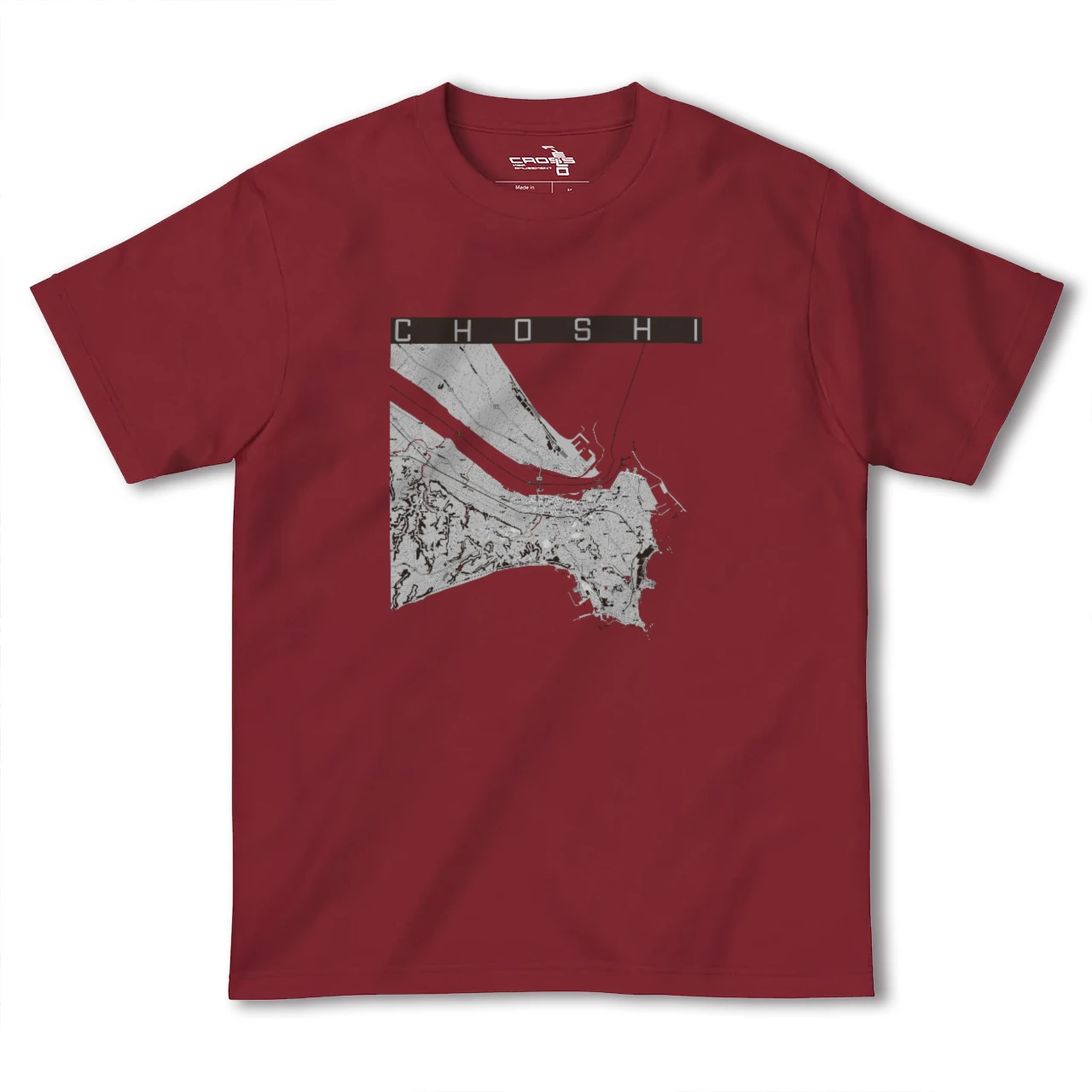 【銚子(千葉県)】地図柄ヘビーウェイトTシャツ