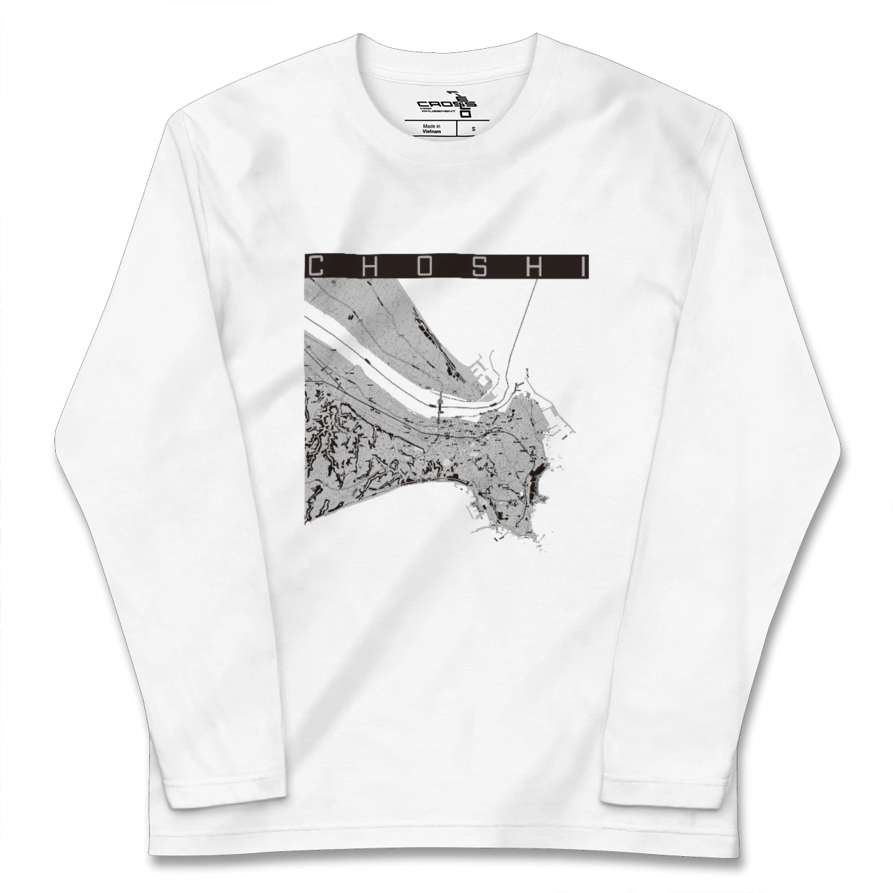 【銚子(千葉県)】地図柄ロングスリーブTシャツ