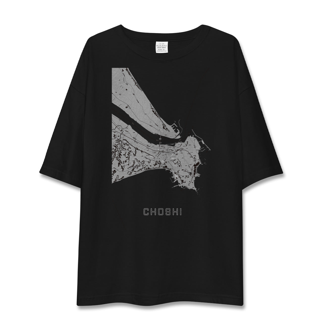 【銚子(千葉県)】地図柄ビッグシルエットTシャツ