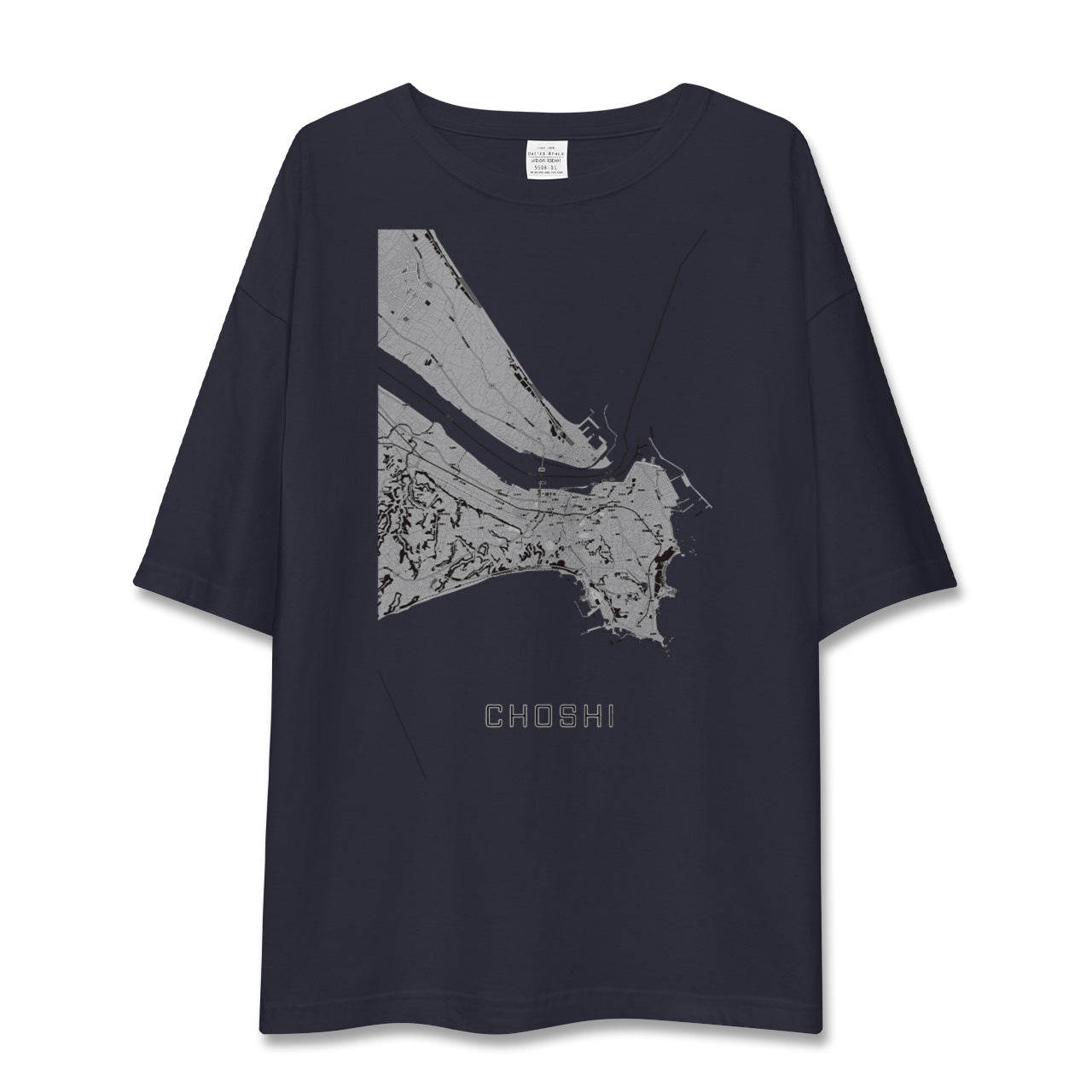 【銚子(千葉県)】地図柄ビッグシルエットTシャツ