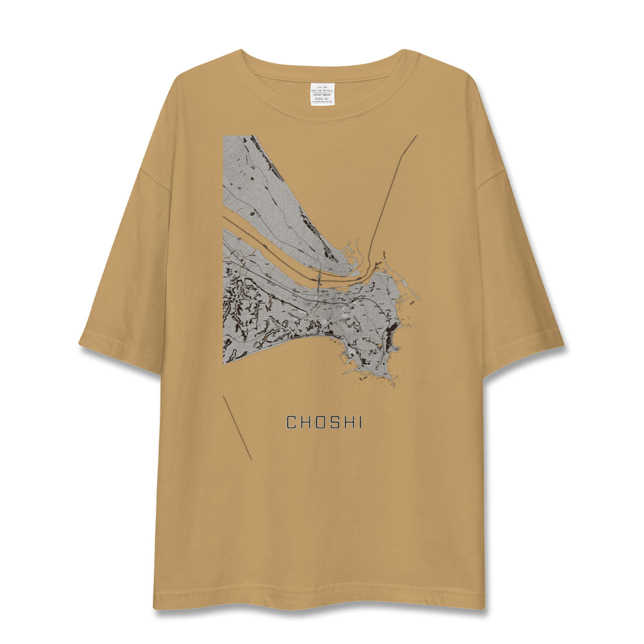 【銚子(千葉県)】地図柄ビッグシルエットTシャツ