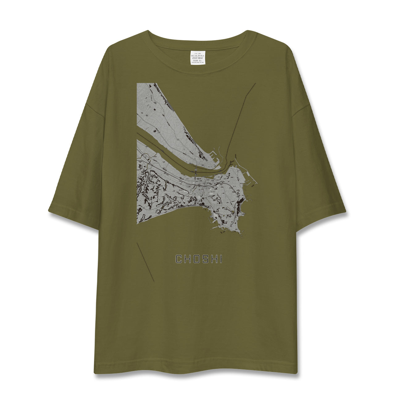 【銚子(千葉県)】地図柄ビッグシルエットTシャツ