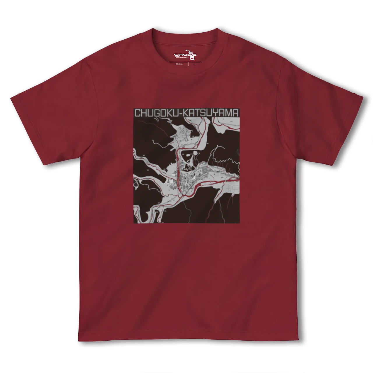 【中国勝山(岡山県)】地図柄ヘビーウェイトTシャツ