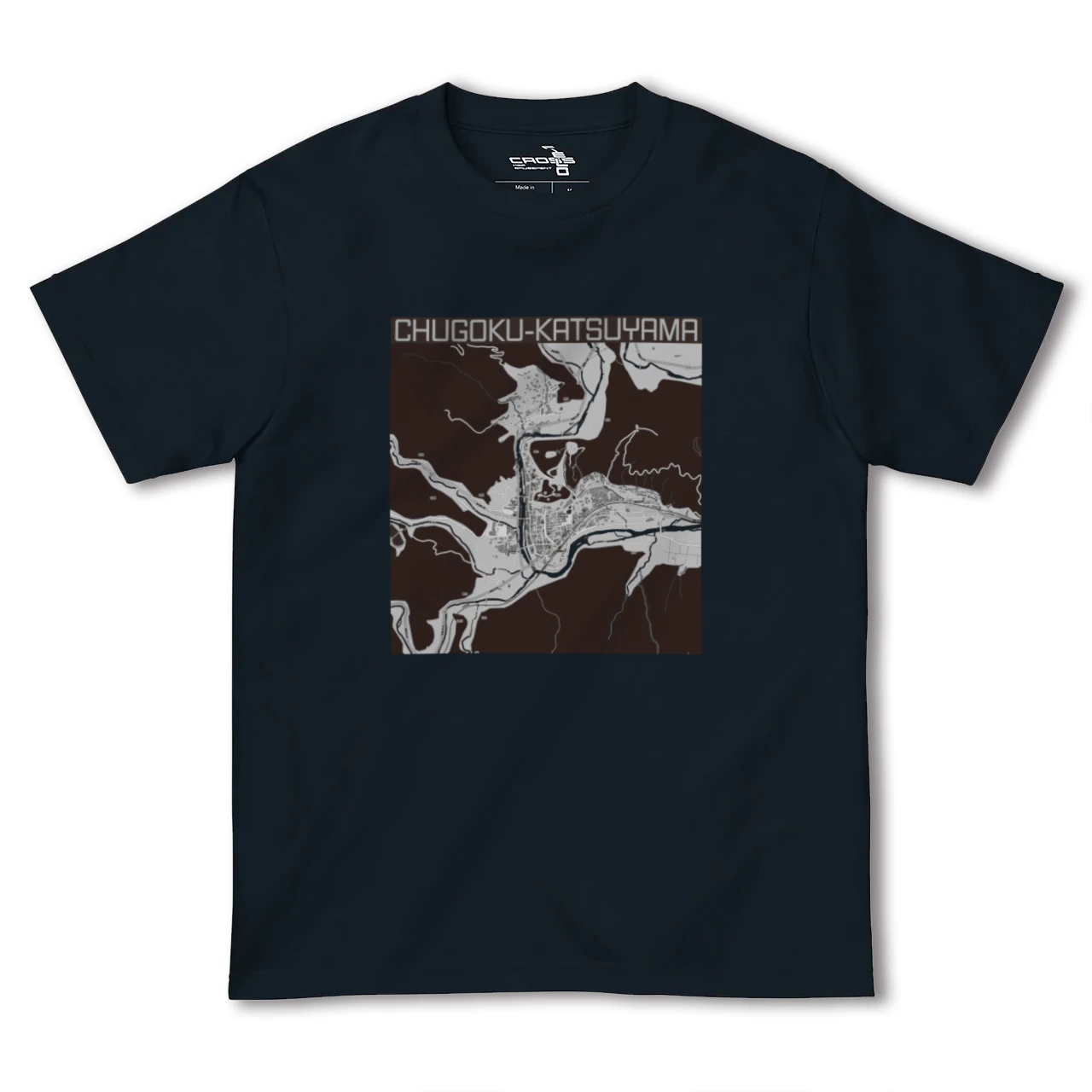 【中国勝山(岡山県)】地図柄ヘビーウェイトTシャツ