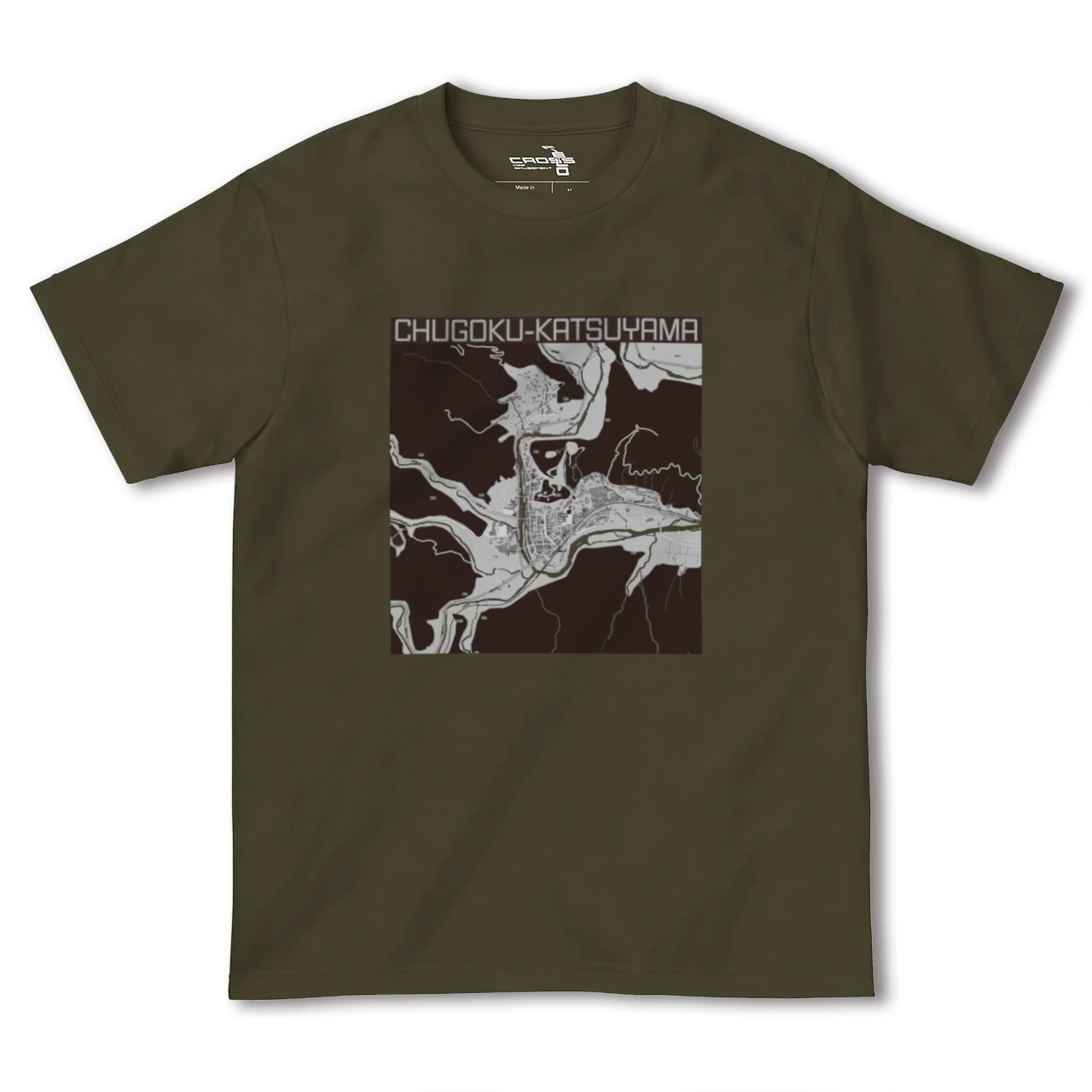 【中国勝山(岡山県)】地図柄ヘビーウェイトTシャツ