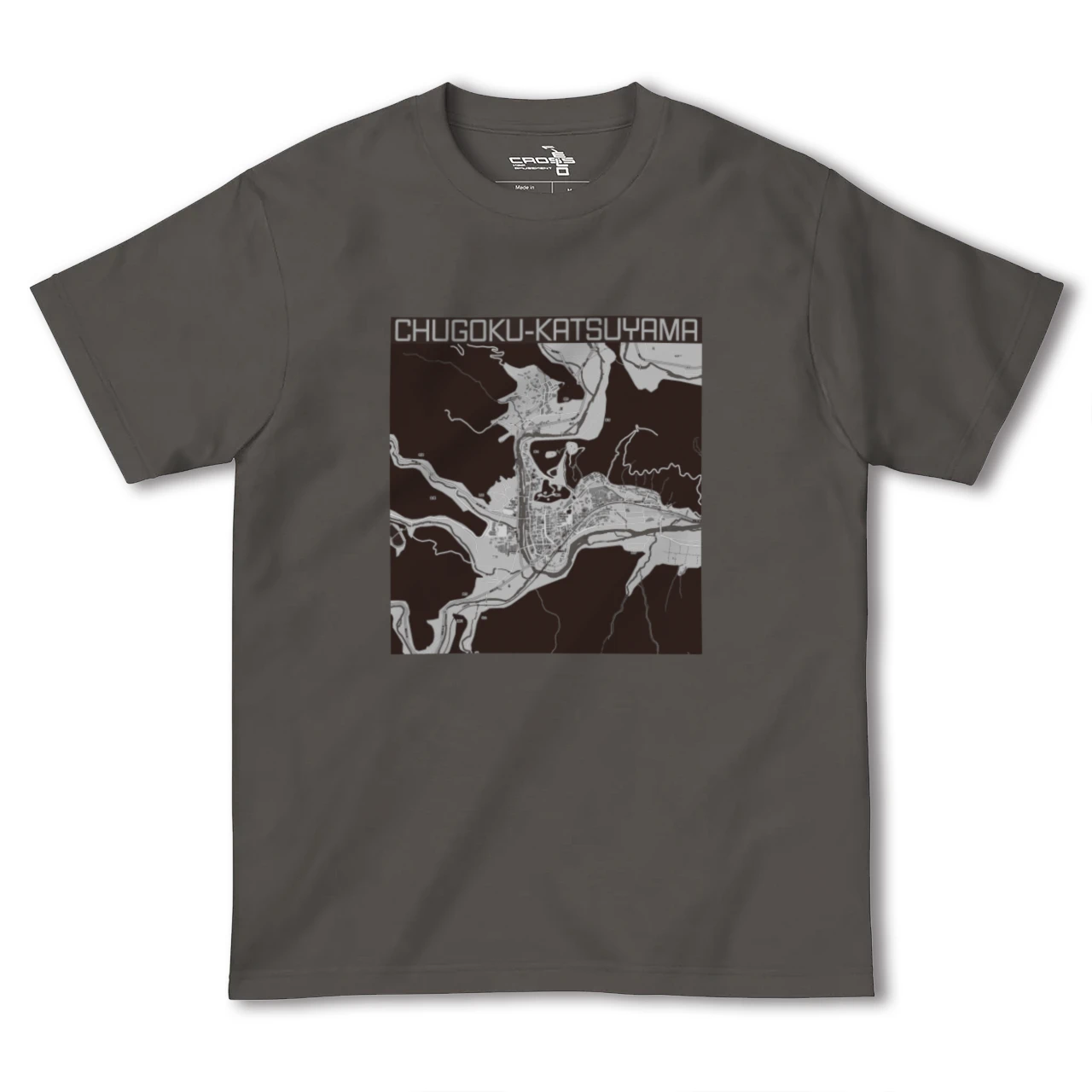 【中国勝山(岡山県)】地図柄ヘビーウェイトTシャツ