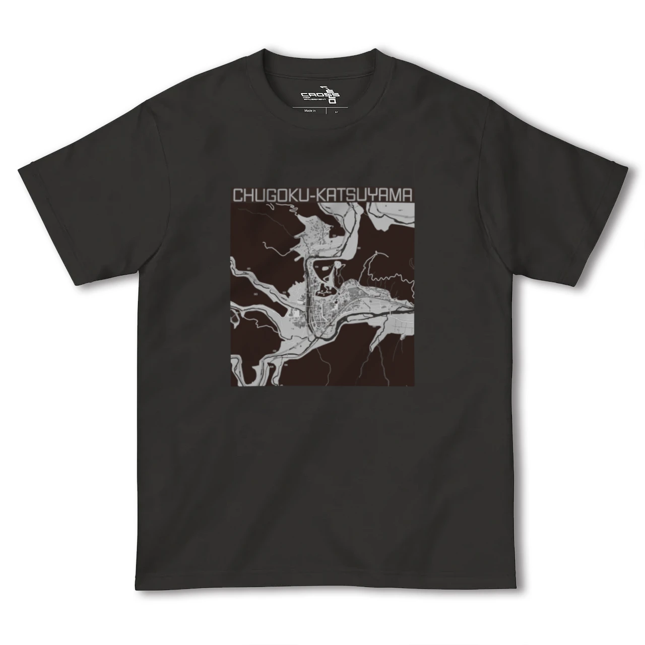 【中国勝山(岡山県)】地図柄ヘビーウェイトTシャツ