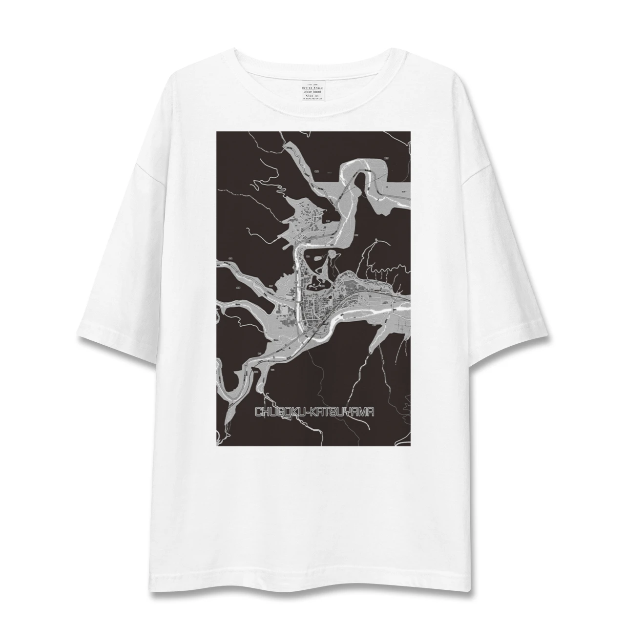 【中国勝山(岡山県)】地図柄ビッグシルエットTシャツ