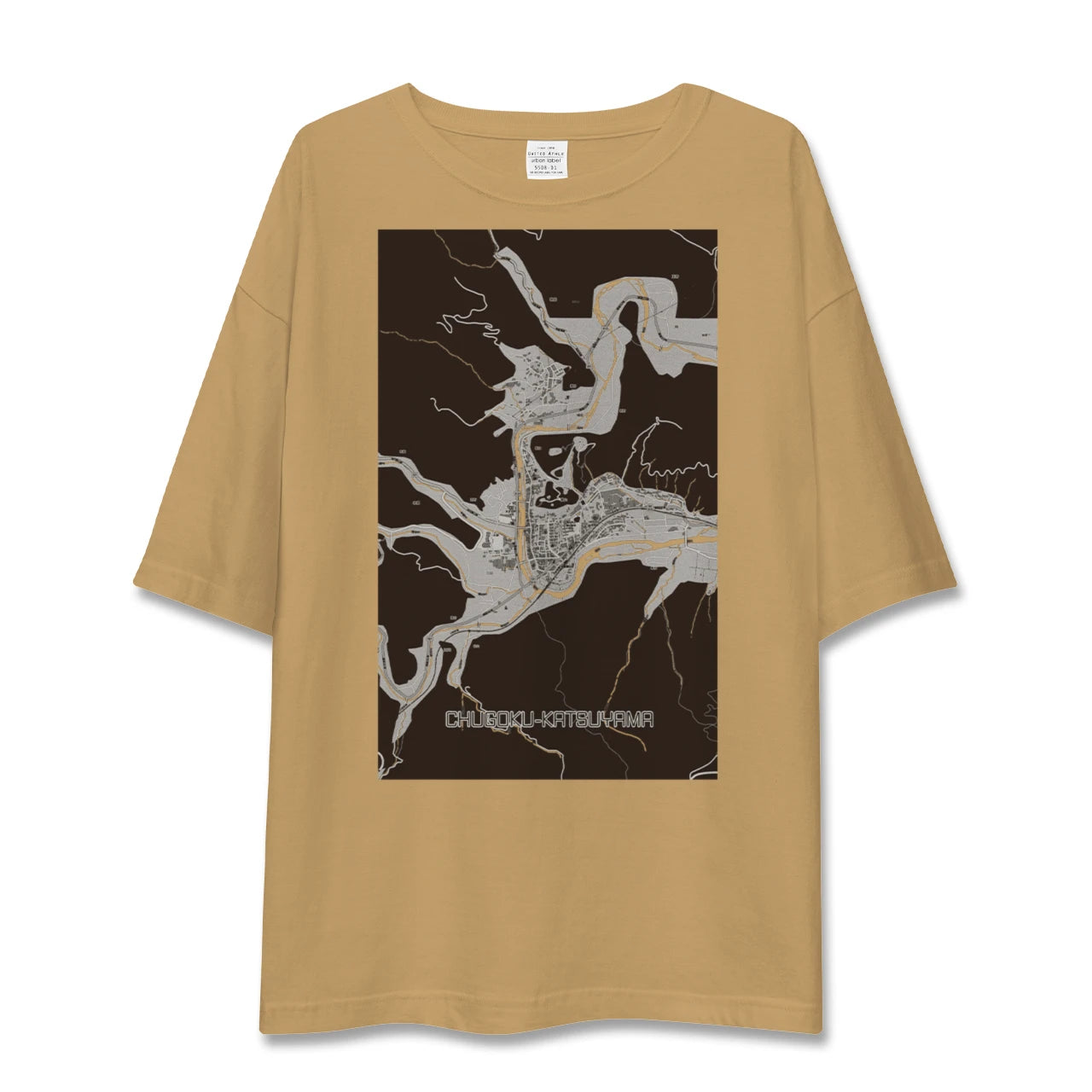 【中国勝山(岡山県)】地図柄ビッグシルエットTシャツ