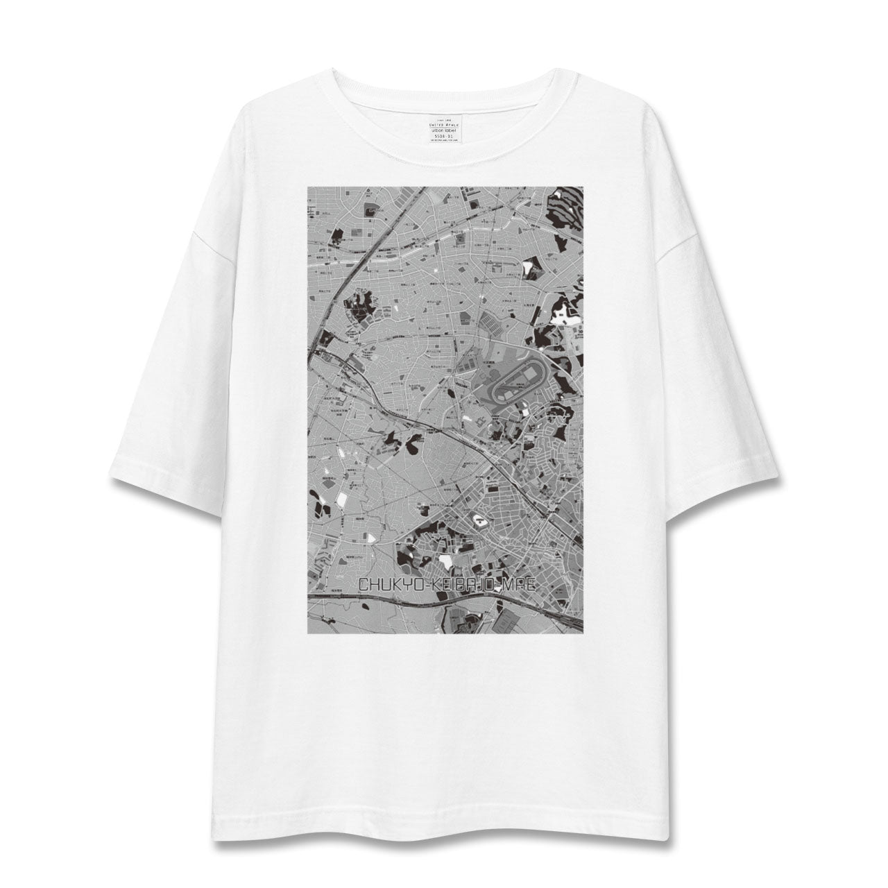 【中京競馬場前(愛知県)】地図柄ビッグシルエットTシャツ