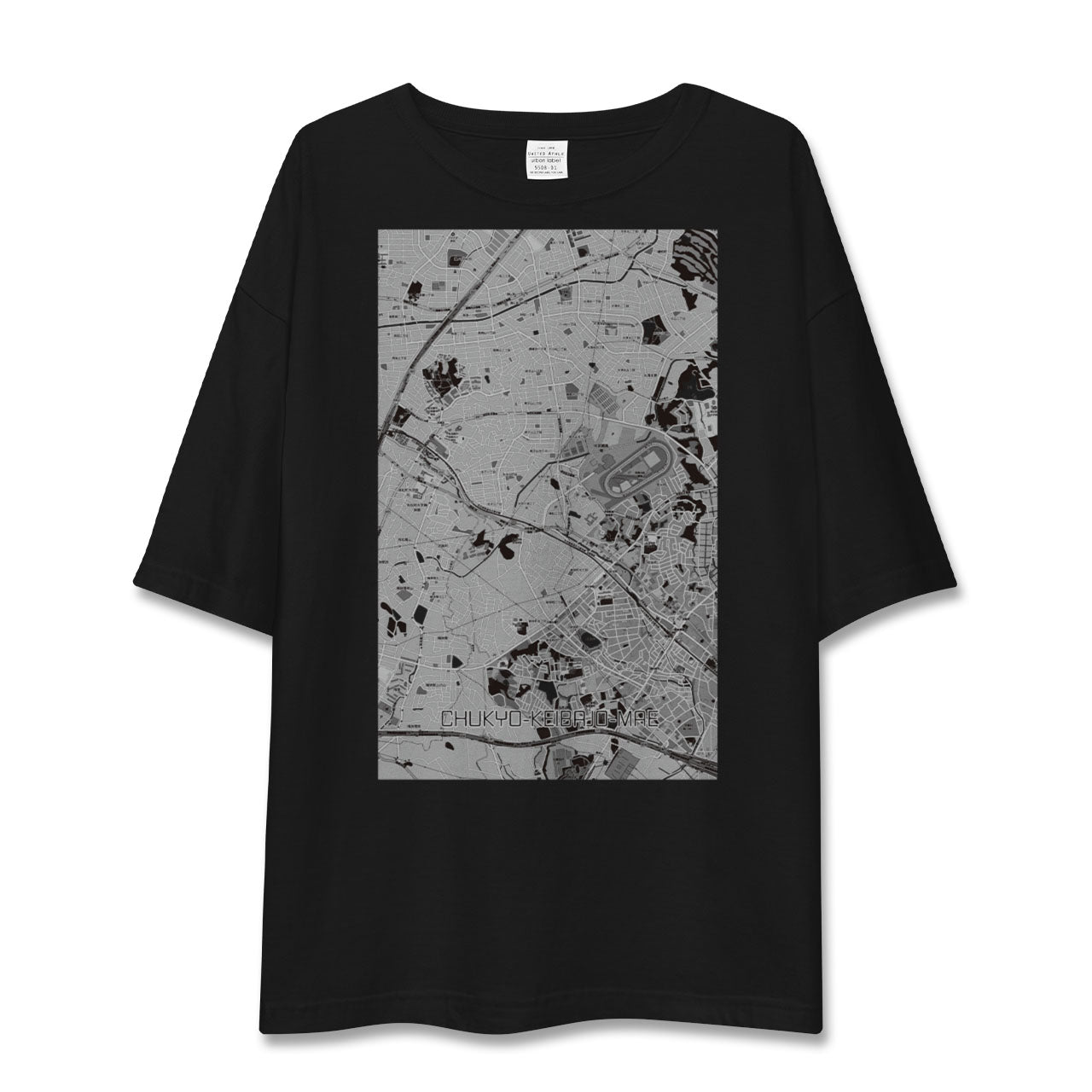 【中京競馬場前(愛知県)】地図柄ビッグシルエットTシャツ