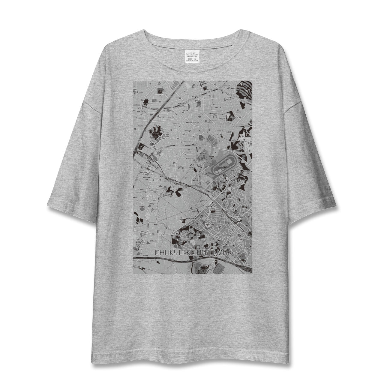 【中京競馬場前(愛知県)】地図柄ビッグシルエットTシャツ