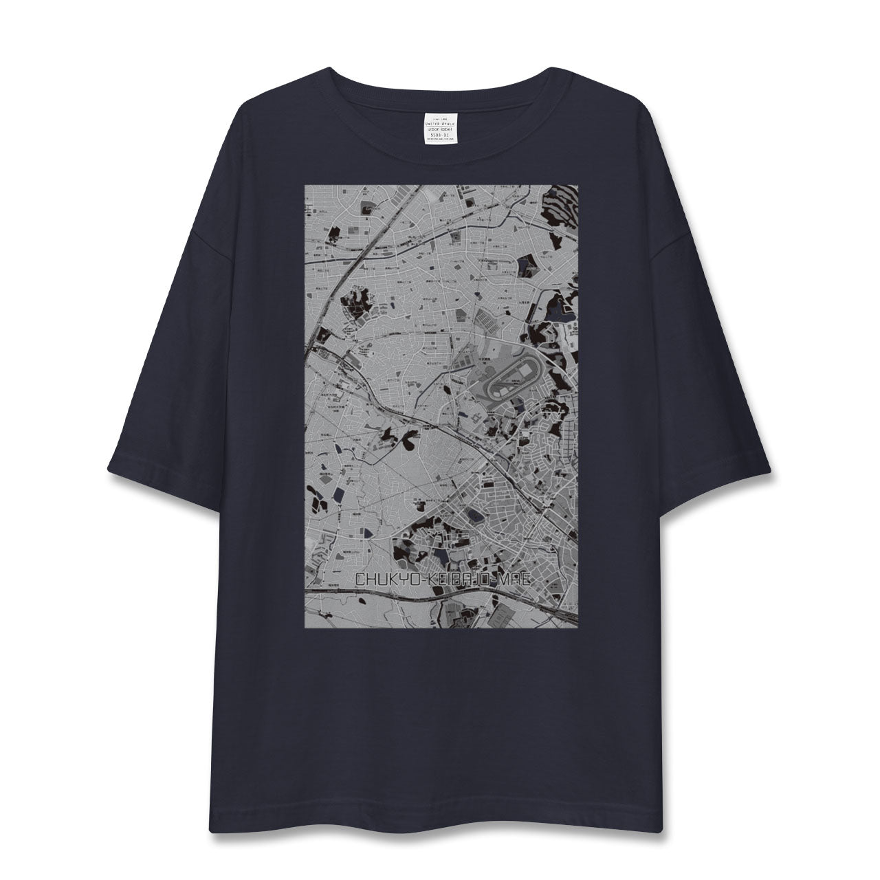 【中京競馬場前(愛知県)】地図柄ビッグシルエットTシャツ