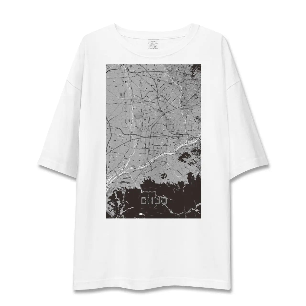 【中央(山梨県)】地図柄ビッグシルエットTシャツ