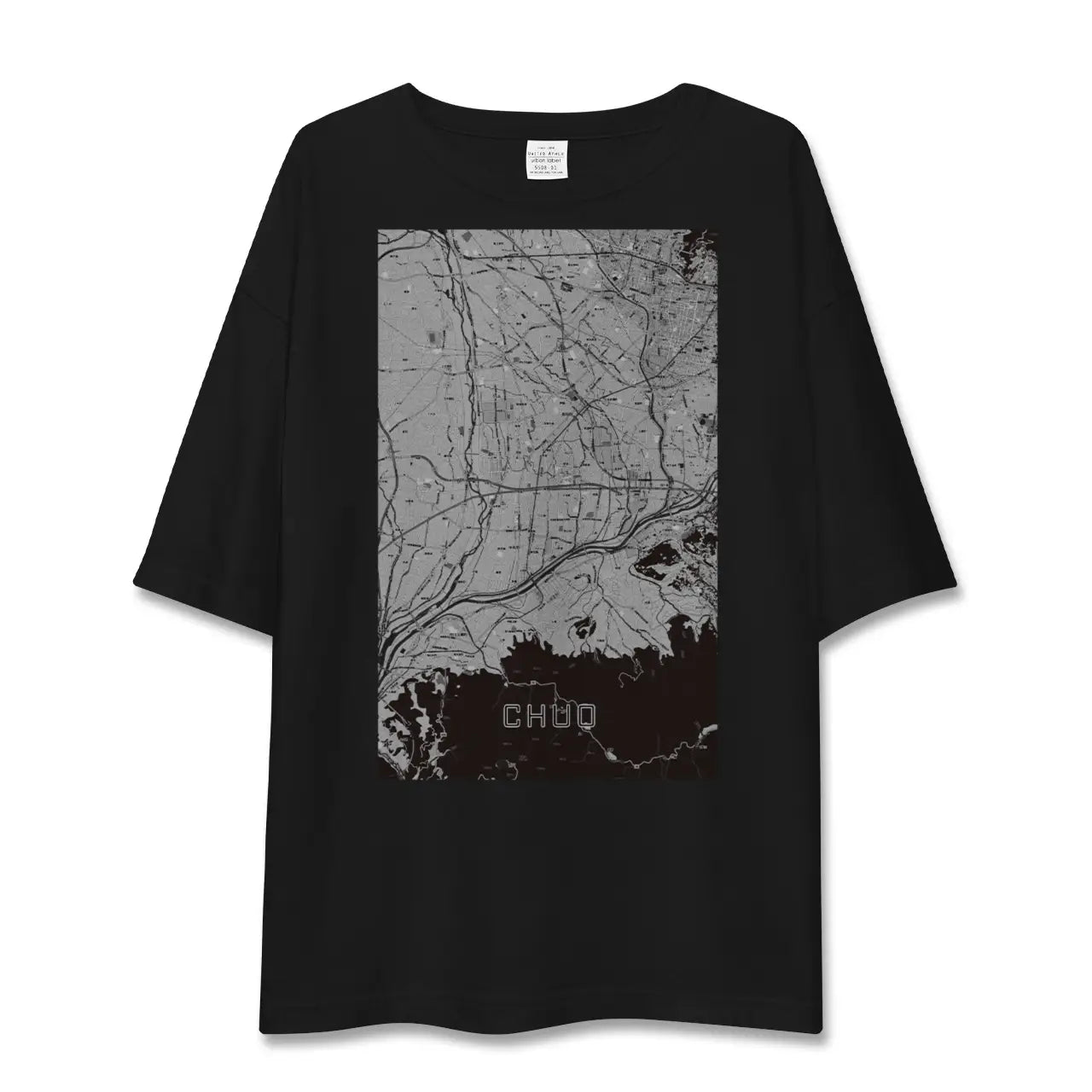【中央(山梨県)】地図柄ビッグシルエットTシャツ
