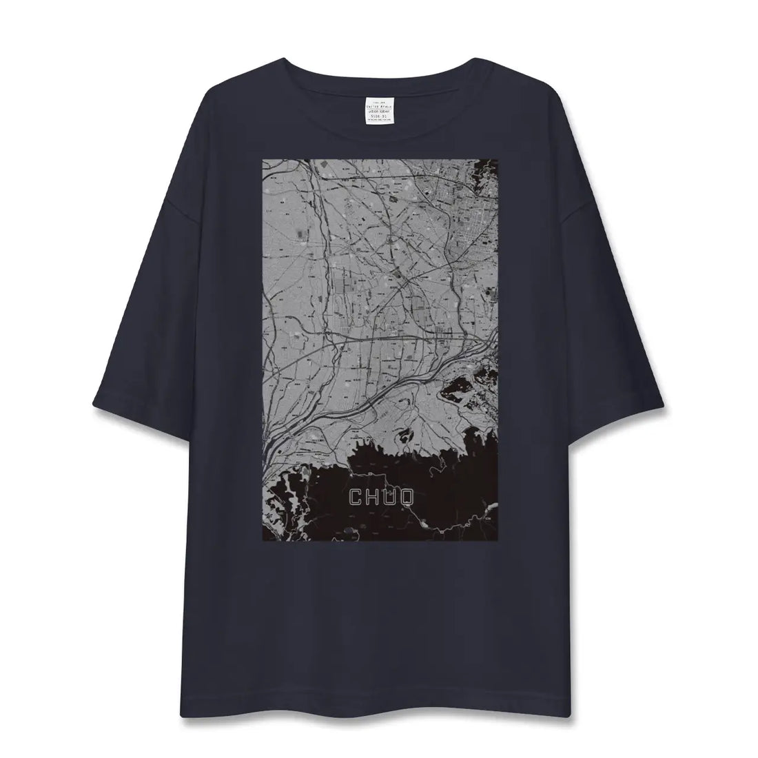 【中央(山梨県)】地図柄ビッグシルエットTシャツ