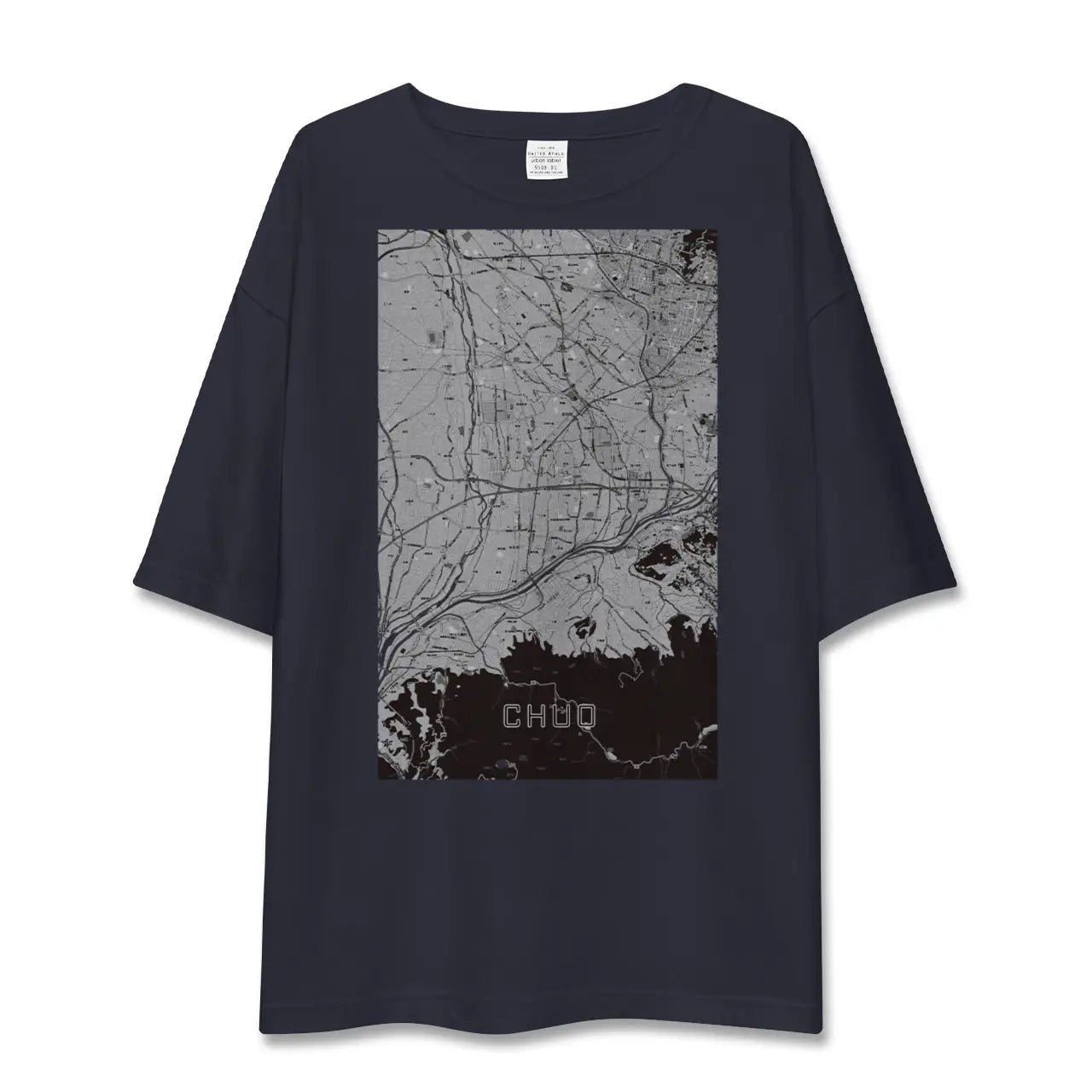 【中央(山梨県)】地図柄ビッグシルエットTシャツ