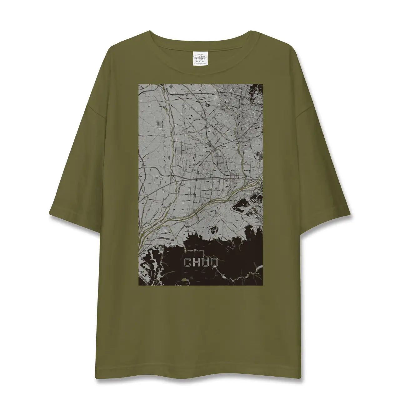 【中央(山梨県)】地図柄ビッグシルエットTシャツ