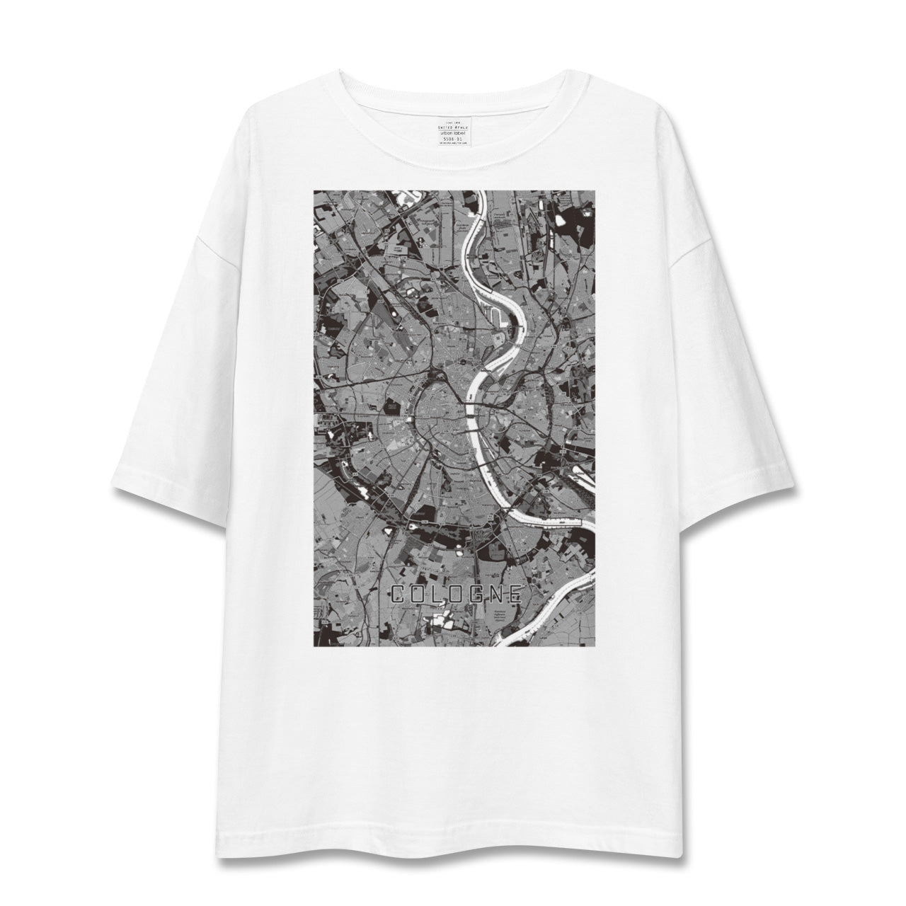 【ケルン(ドイツ)】地図柄ビッグシルエットTシャツ