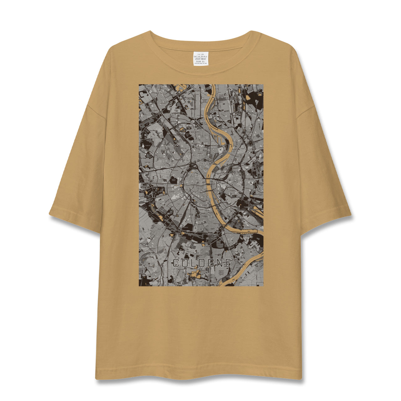 【ケルン(ドイツ)】地図柄ビッグシルエットTシャツ