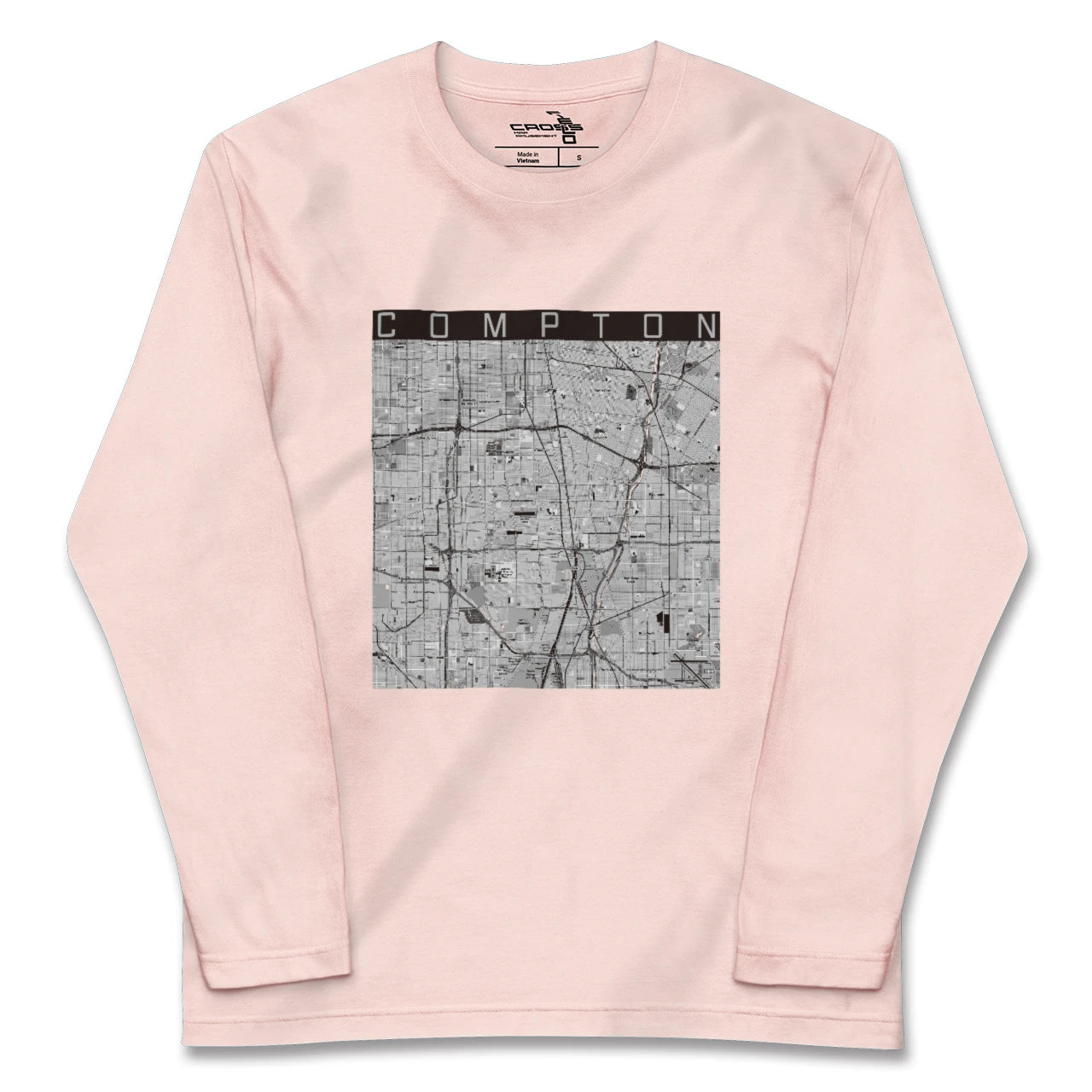 【コンプトン(アメリカ)】地図柄ロングスリーブTシャツ