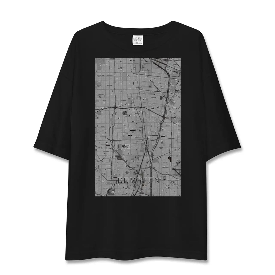 【コンプトン(アメリカ)】地図柄ビッグシルエットTシャツ