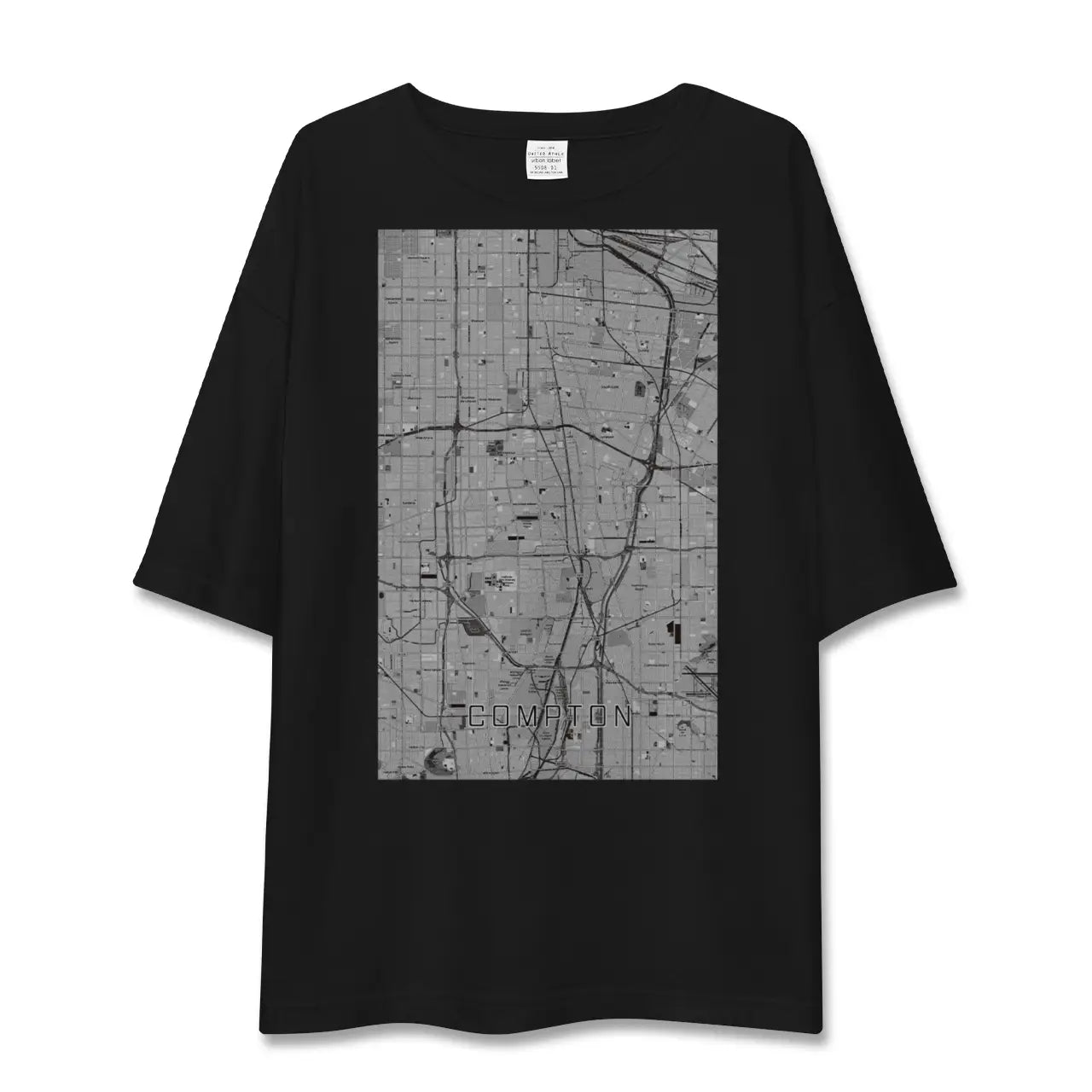 【コンプトン(アメリカ)】地図柄ビッグシルエットTシャツ