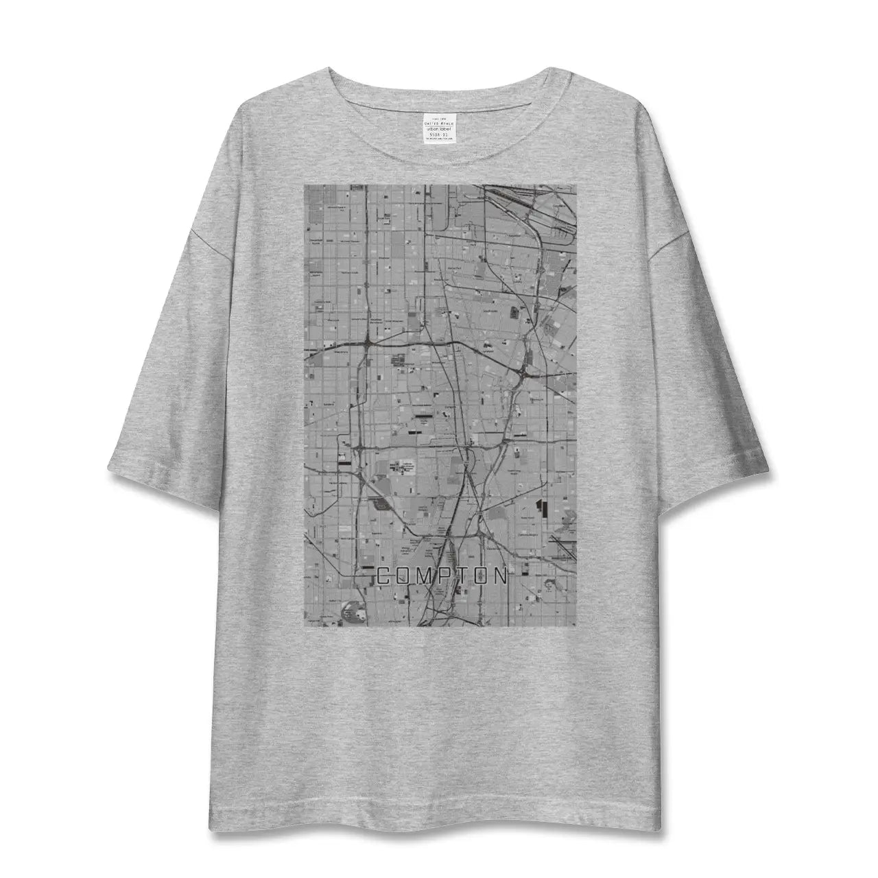 【コンプトン(アメリカ)】地図柄ビッグシルエットTシャツ
