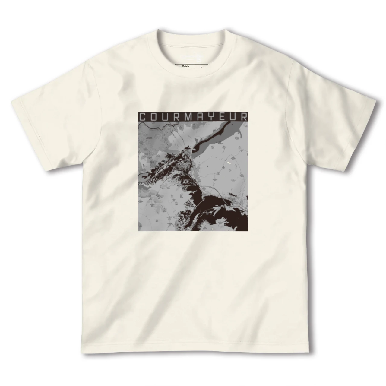 【クールマイユール(イタリア)】地図柄ヘビーウェイトTシャツ