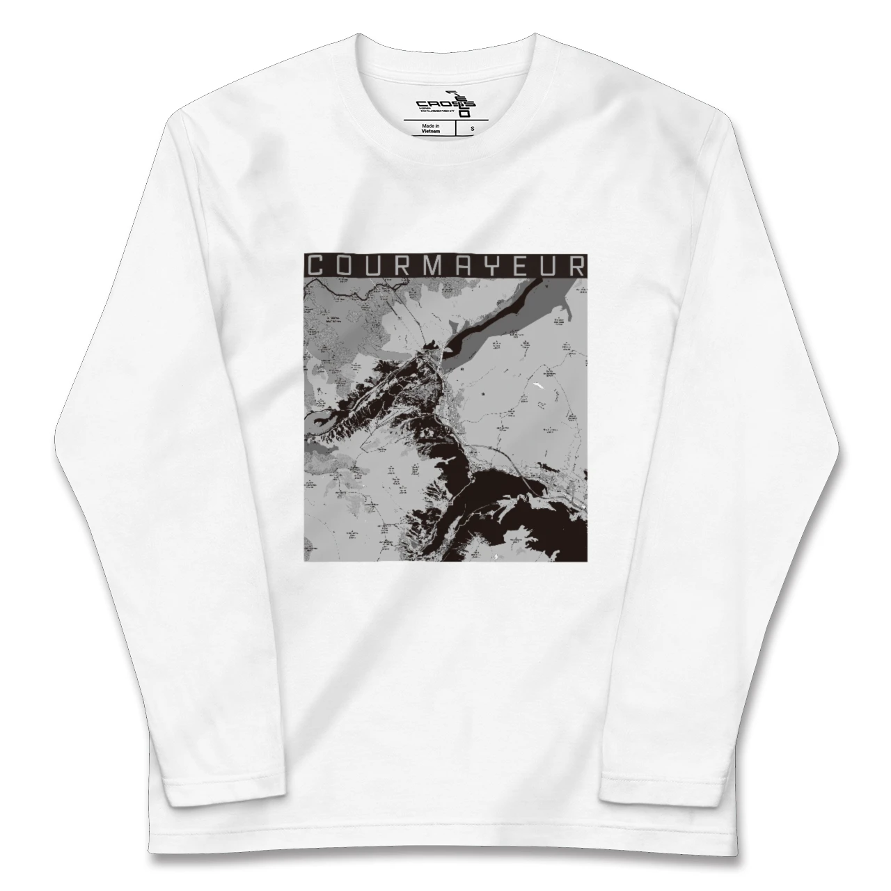 【クールマイユール(イタリア)】地図柄ロングスリーブTシャツ