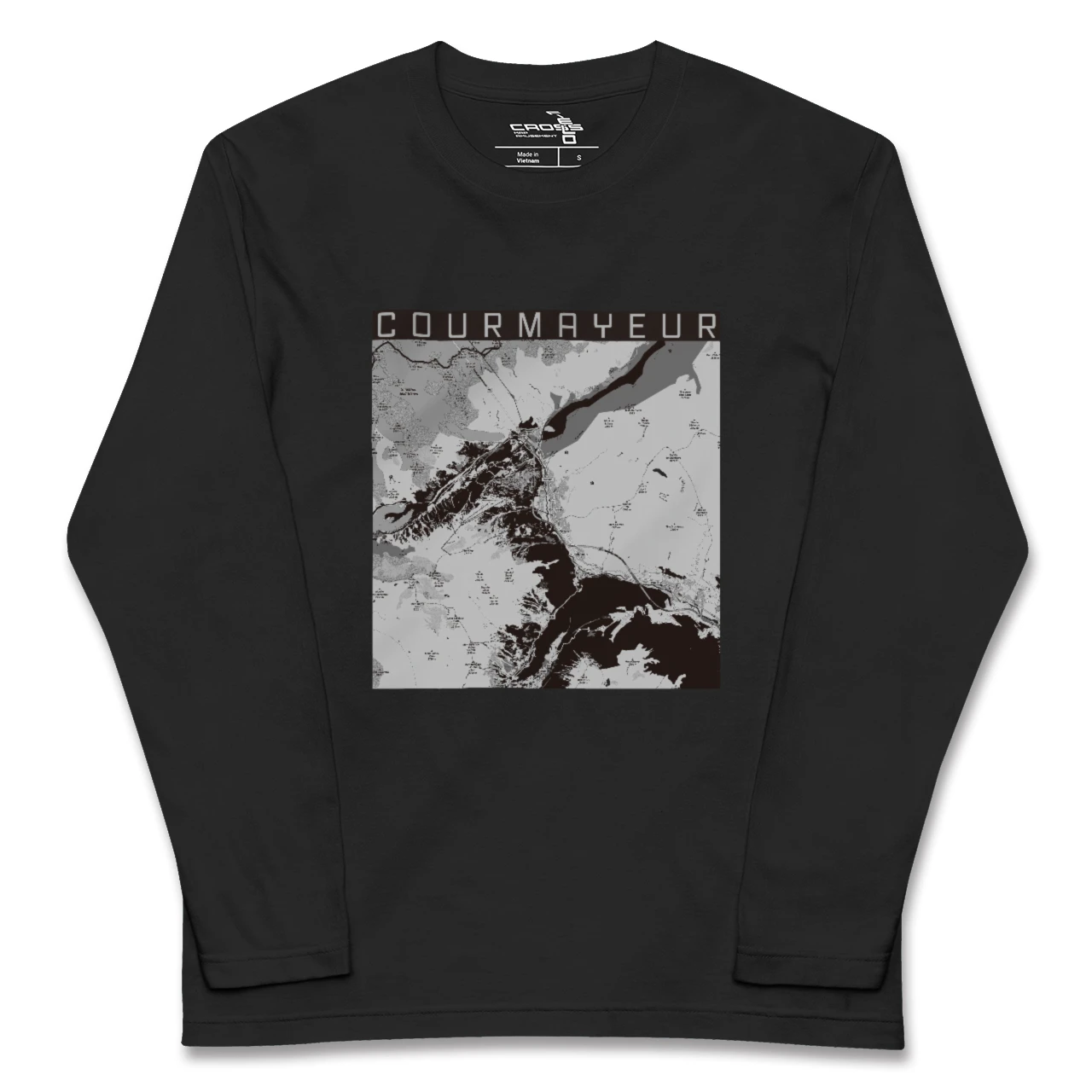 【クールマイユール(イタリア)】地図柄ロングスリーブTシャツ