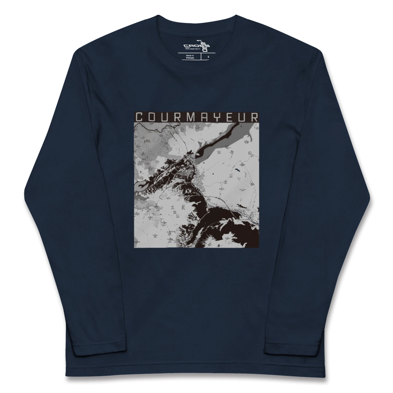 【クールマイユール(イタリア)】地図柄ロングスリーブTシャツ
