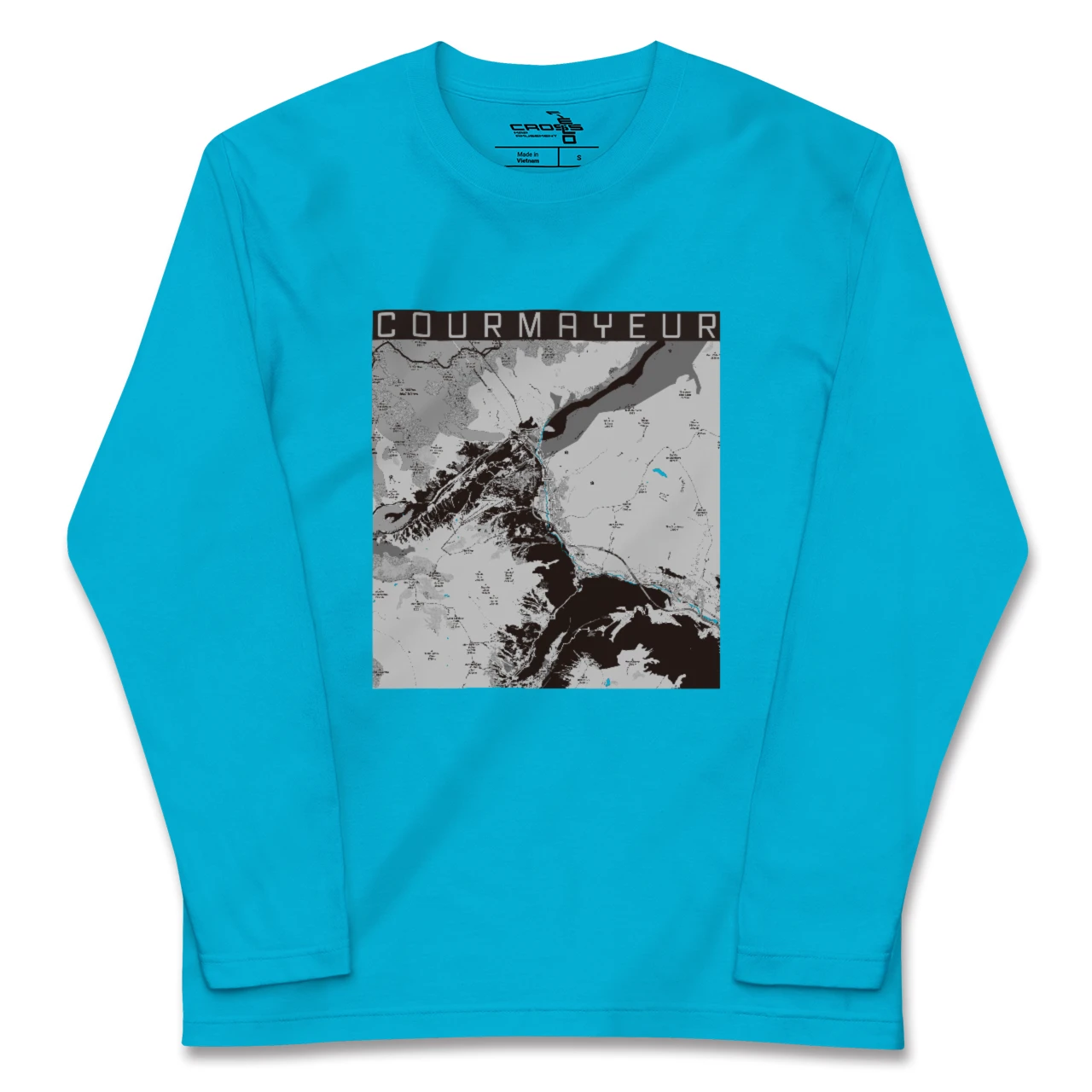【クールマイユール(イタリア)】地図柄ロングスリーブTシャツ