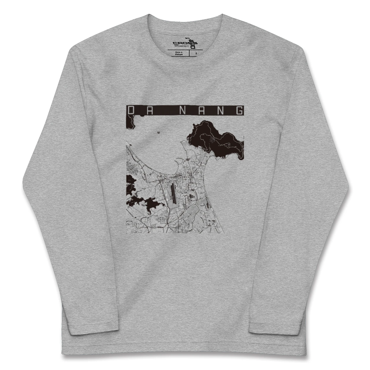 【ダナン(ベトナム)】地図柄ロングスリーブTシャツ