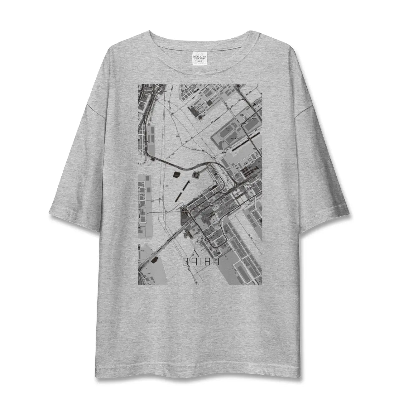【台場(東京都)】地図柄ビッグシルエットTシャツ