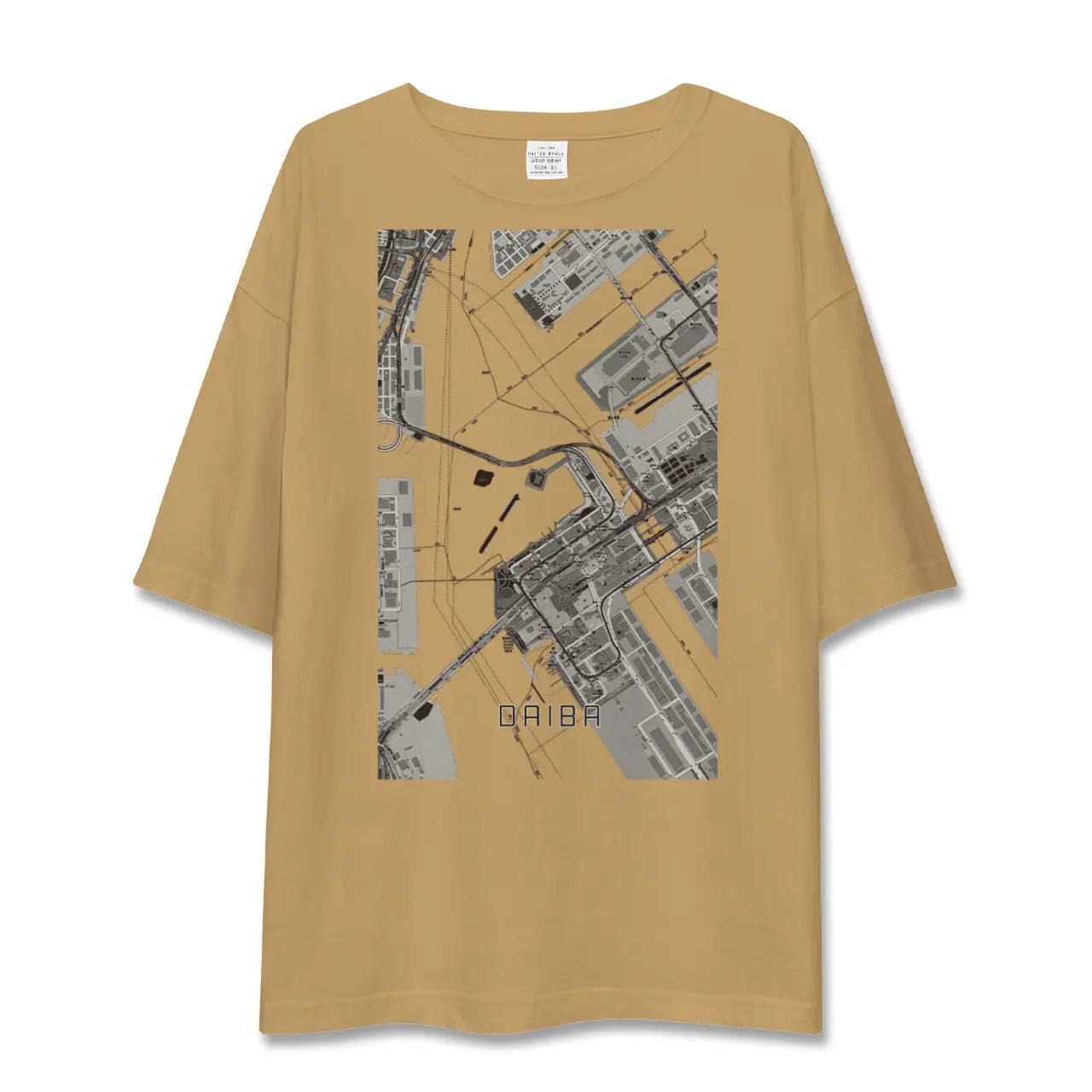 【台場(東京都)】地図柄ビッグシルエットTシャツ
