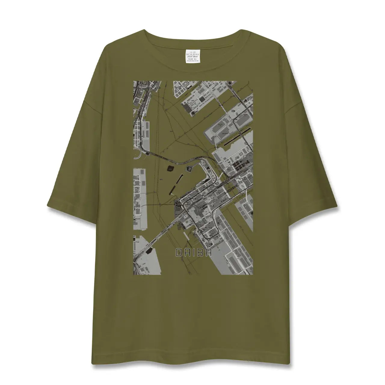 【台場(東京都)】地図柄ビッグシルエットTシャツ