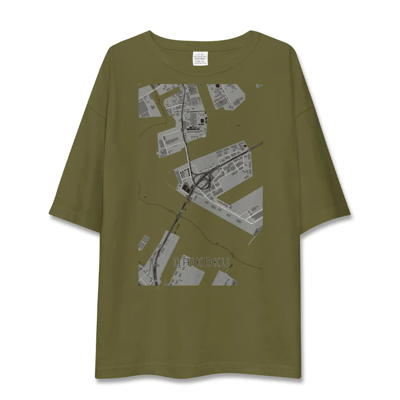 【大黒(神奈川県)】地図柄ビッグシルエットTシャツ