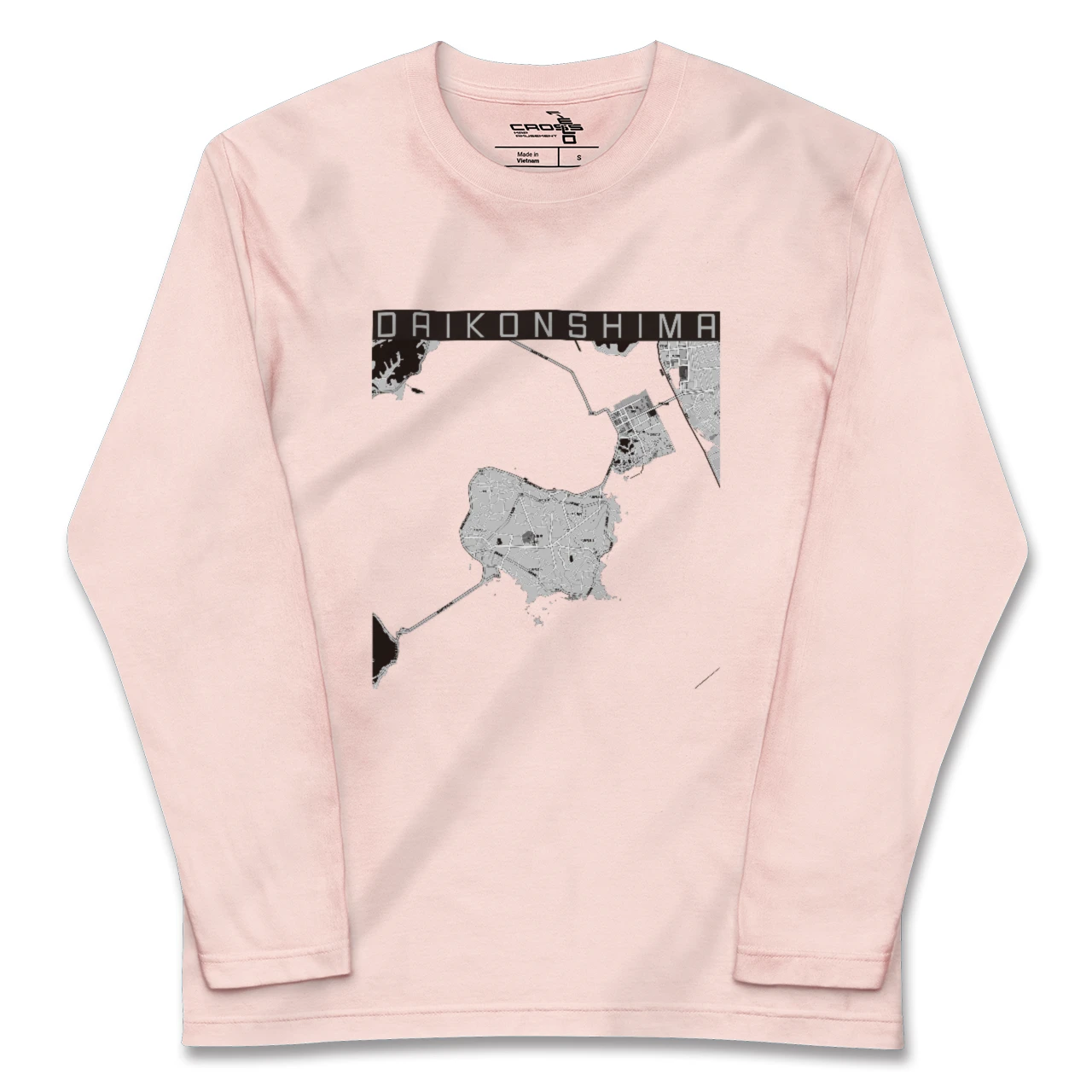 【大根島(島根県)】地図柄ロングスリーブTシャツ