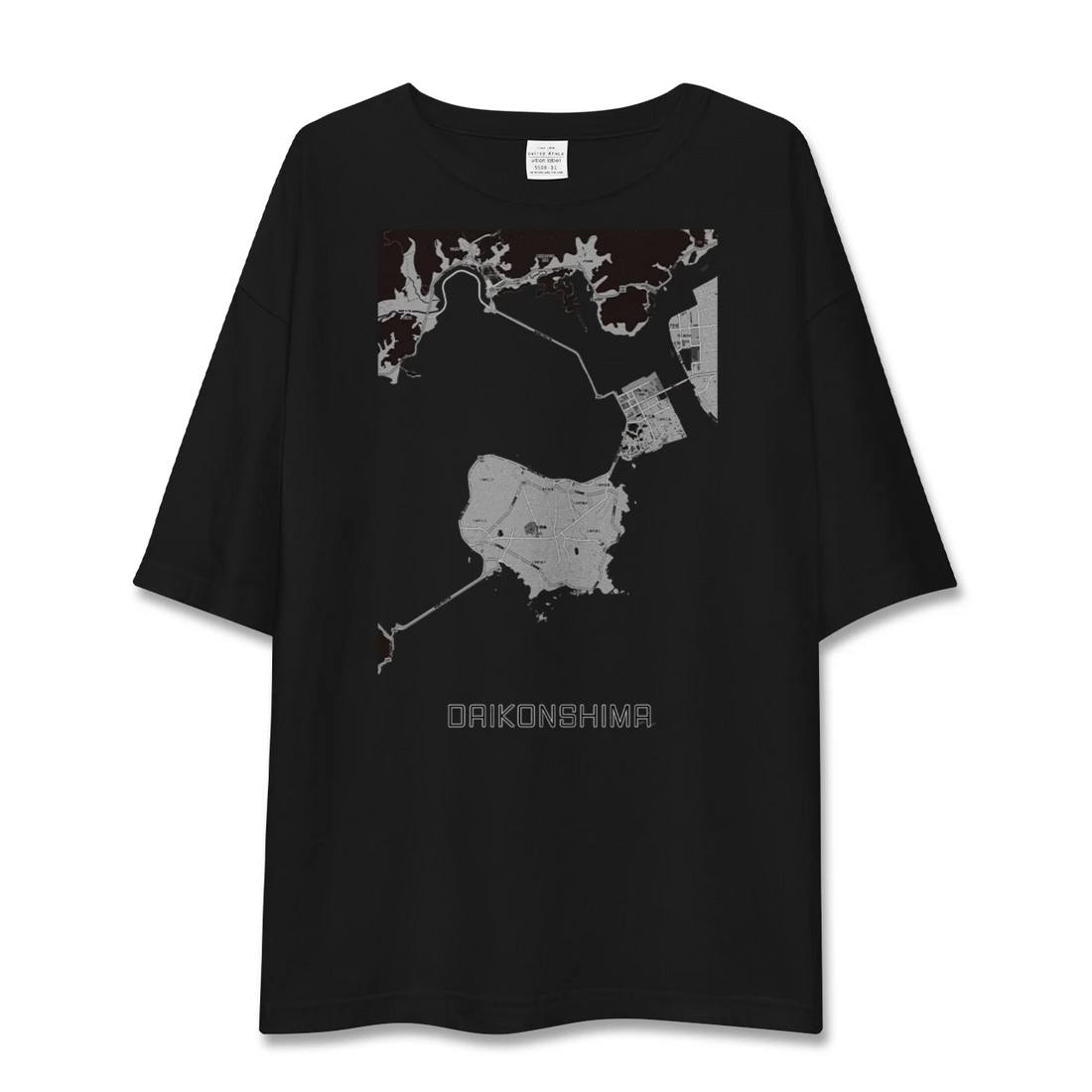 【大根島(島根県)】地図柄ビッグシルエットTシャツ