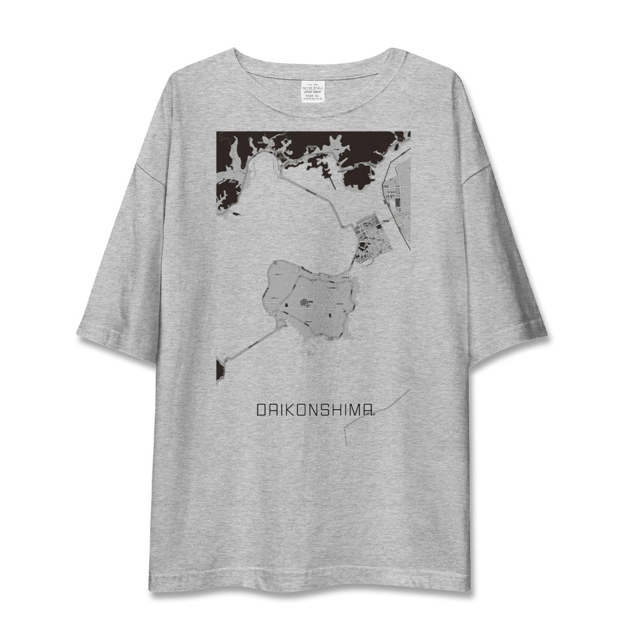 【大根島(島根県)】地図柄ビッグシルエットTシャツ