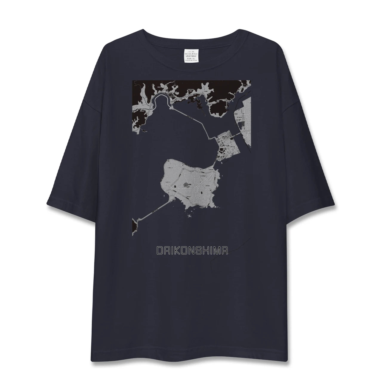 【大根島(島根県)】地図柄ビッグシルエットTシャツ