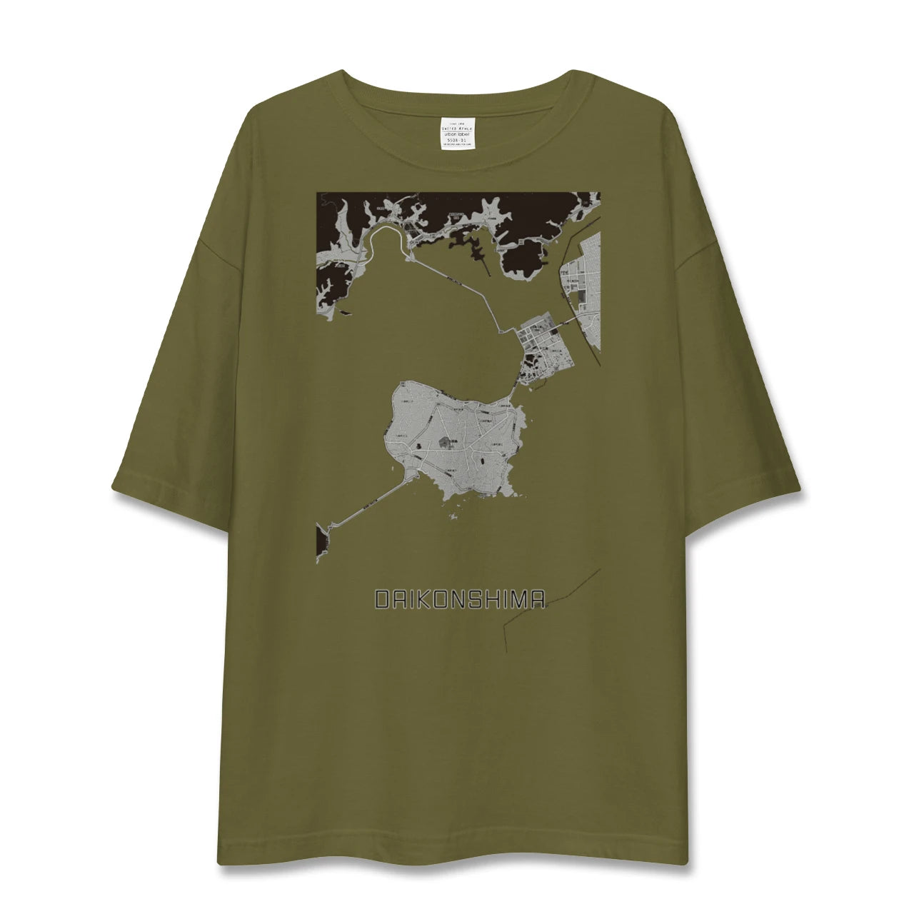 【大根島(島根県)】地図柄ビッグシルエットTシャツ