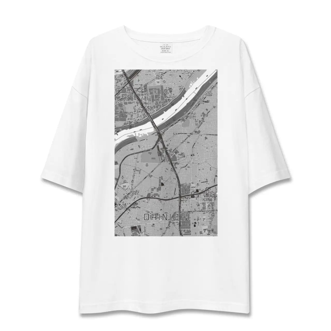 【大日(大阪府)】地図柄ビッグシルエットTシャツ
