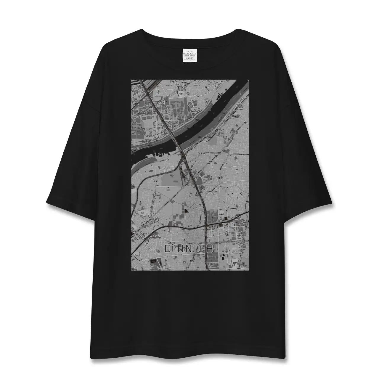 【大日(大阪府)】地図柄ビッグシルエットTシャツ