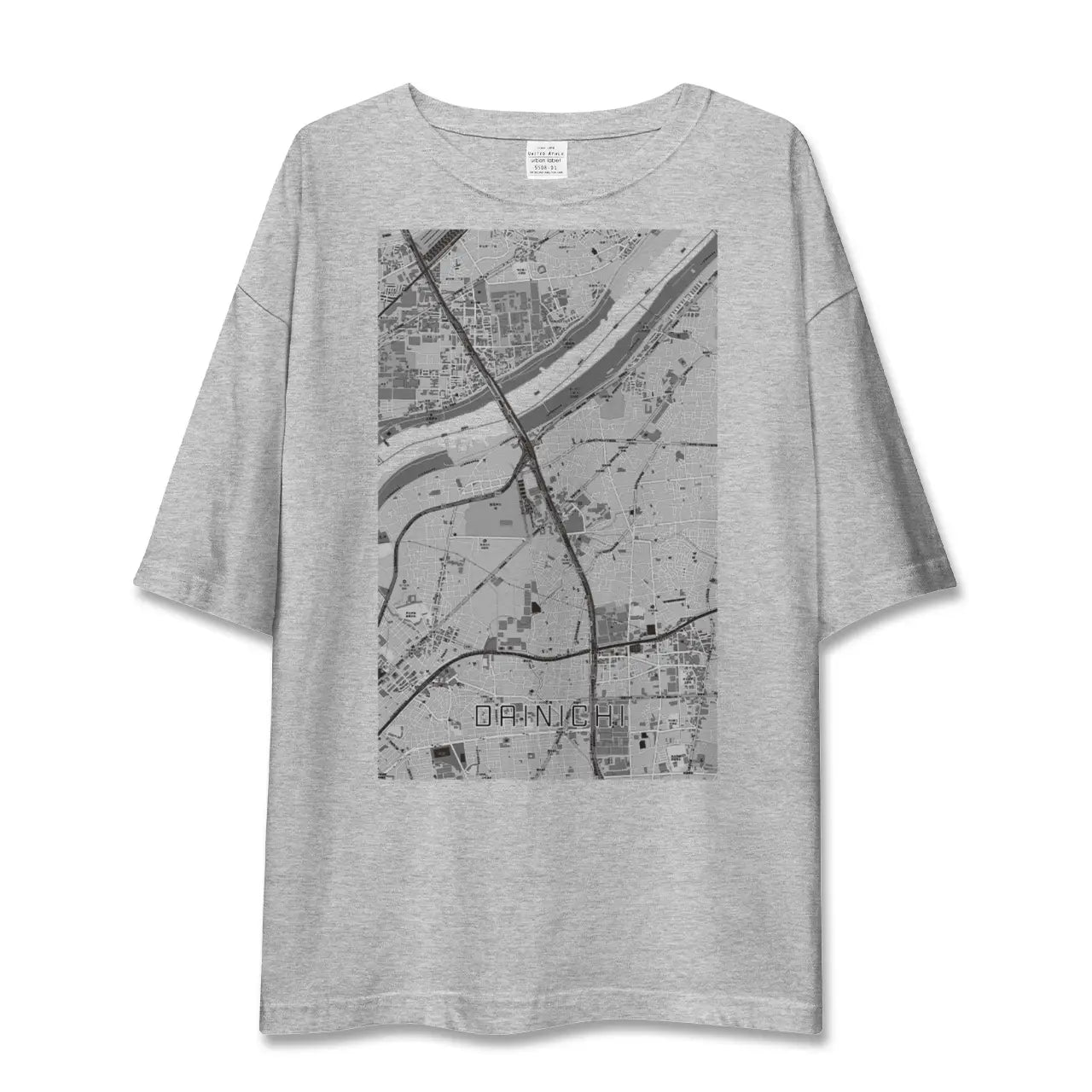 【大日(大阪府)】地図柄ビッグシルエットTシャツ
