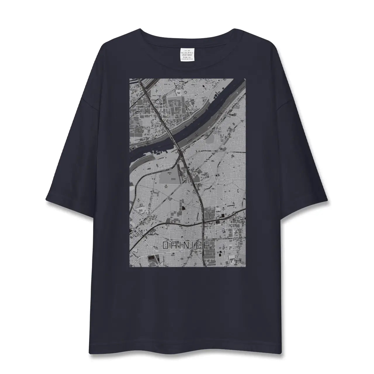 【大日(大阪府)】地図柄ビッグシルエットTシャツ