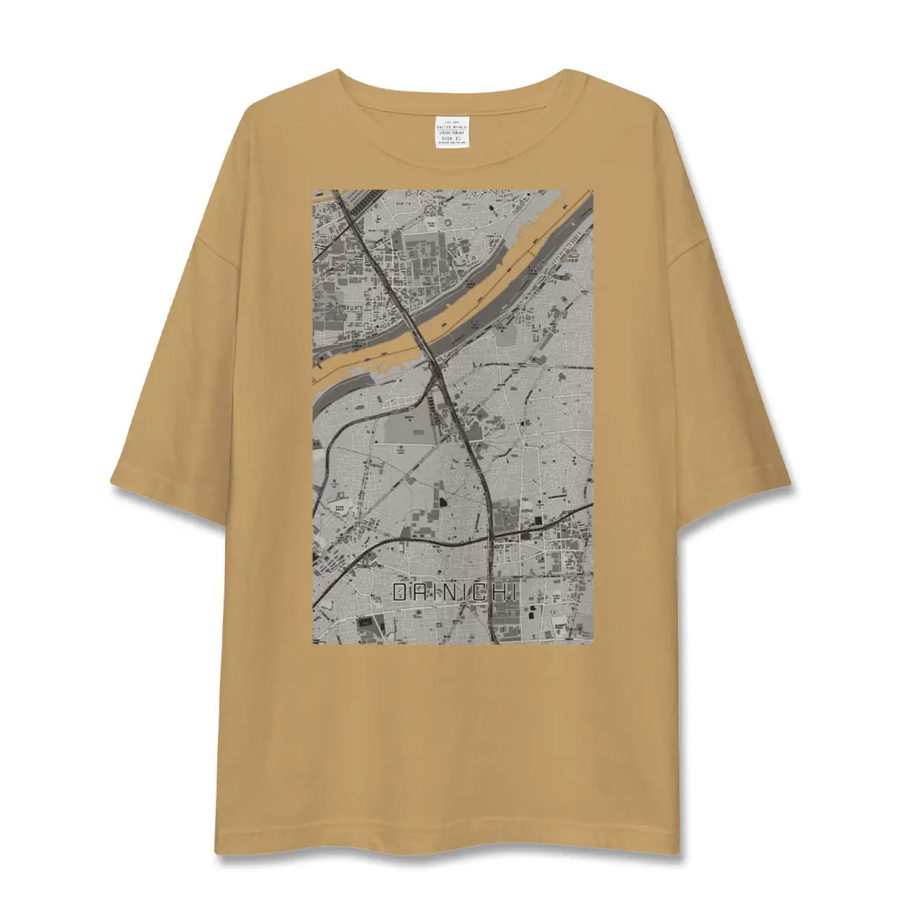 【大日(大阪府)】地図柄ビッグシルエットTシャツ