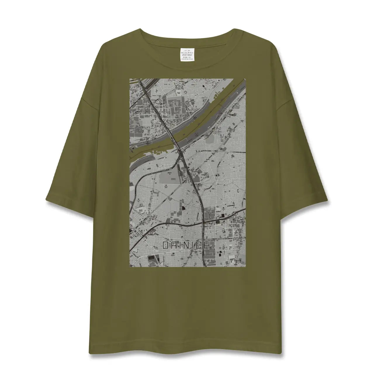 【大日(大阪府)】地図柄ビッグシルエットTシャツ