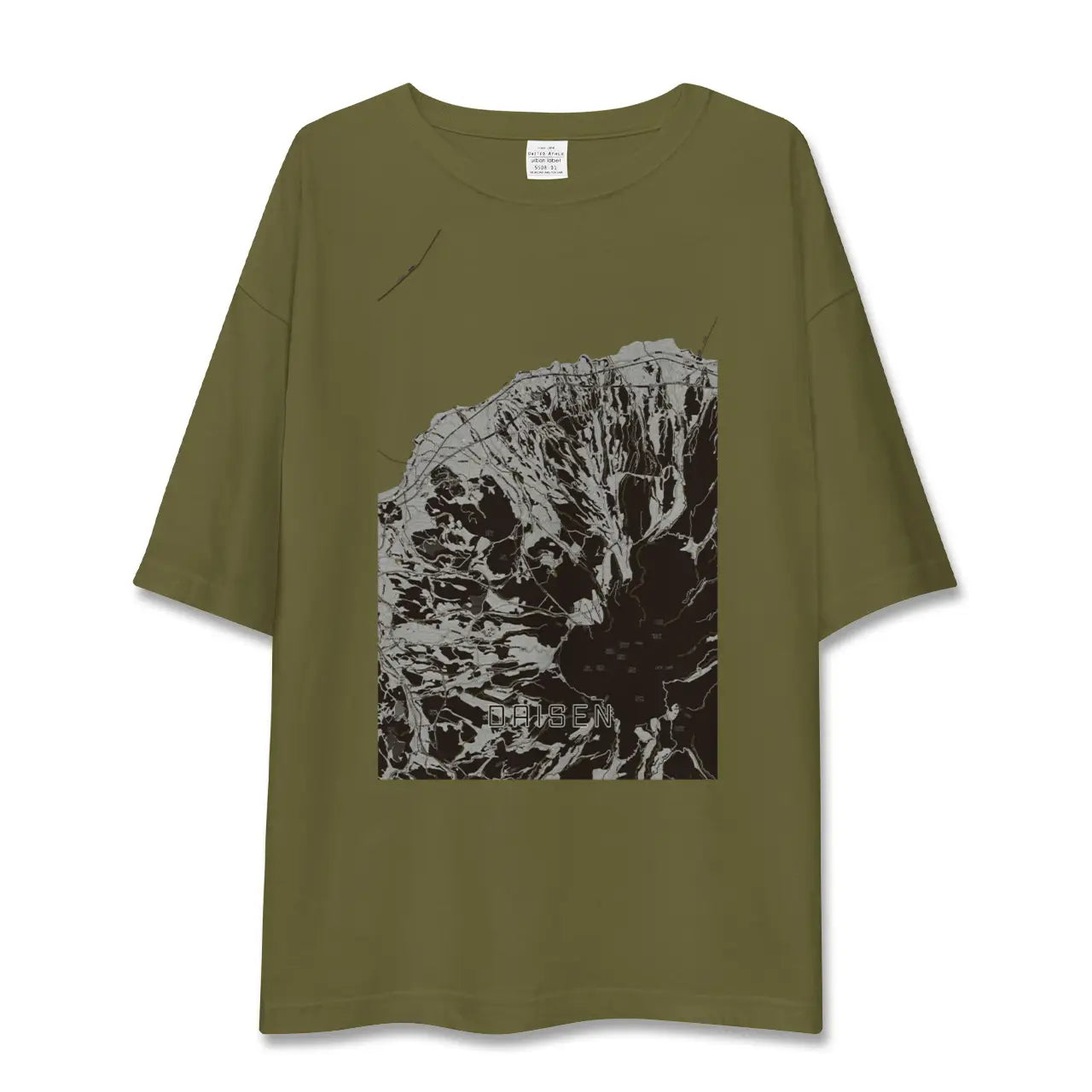 【大山(鳥取県)】地図柄ビッグシルエットTシャツ